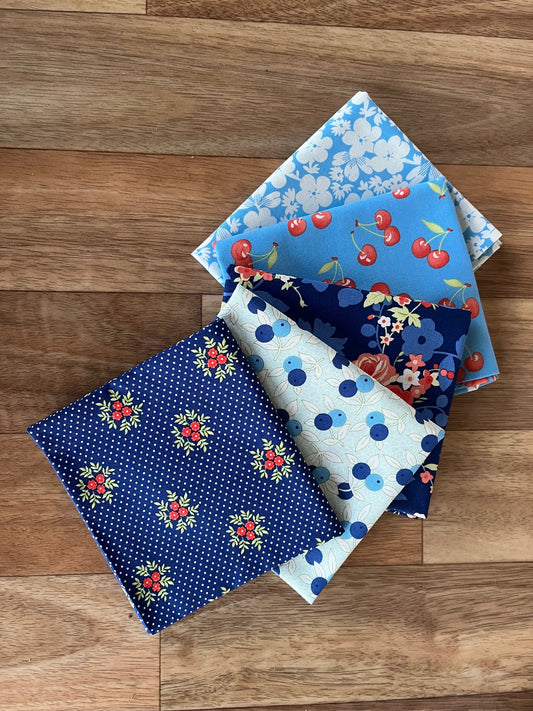 Fruit Cocktail by Fig Tree Blue Fat Quarter Bundle