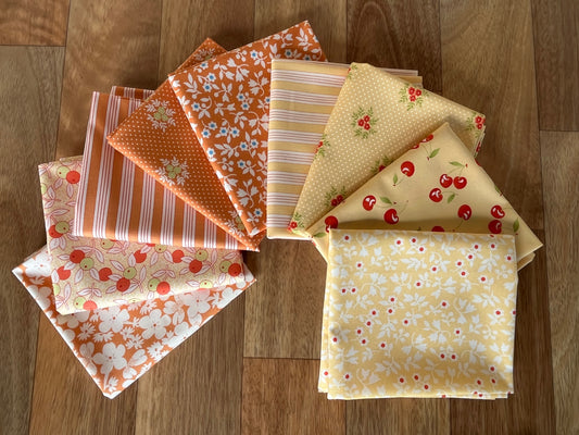 Fruit Cocktail by Fig Tree Orange Yellow Fat Quarter Bundle