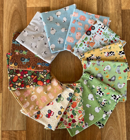 Fun on the farm fat quarter bundle