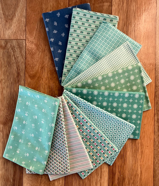 Prim Blues Fat Eighth Bundle by Lori Holt for Riley Blake Fabrics