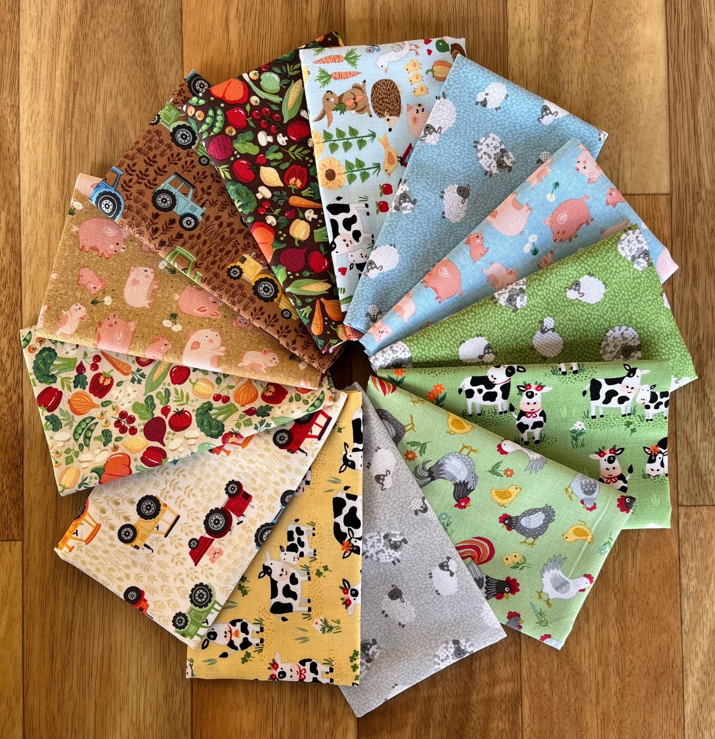 Fun On The Farm Fat Eighth Bundle by Makower Fabrics