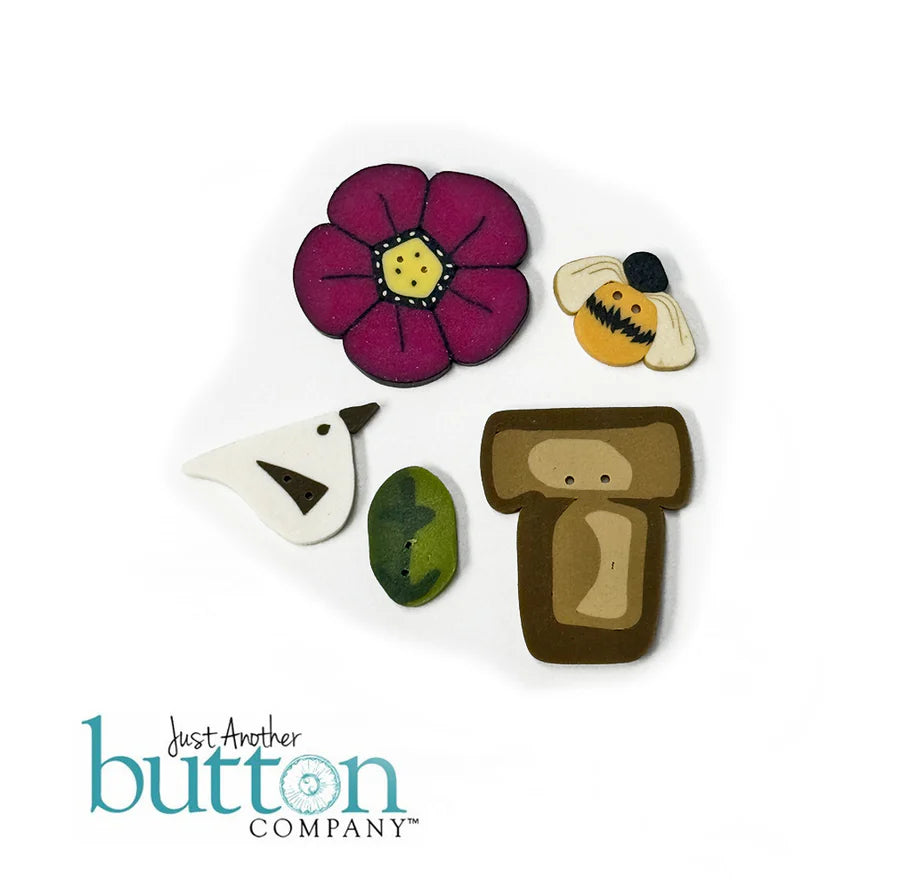 Garden Bag Button Pack by Just Another Button Co