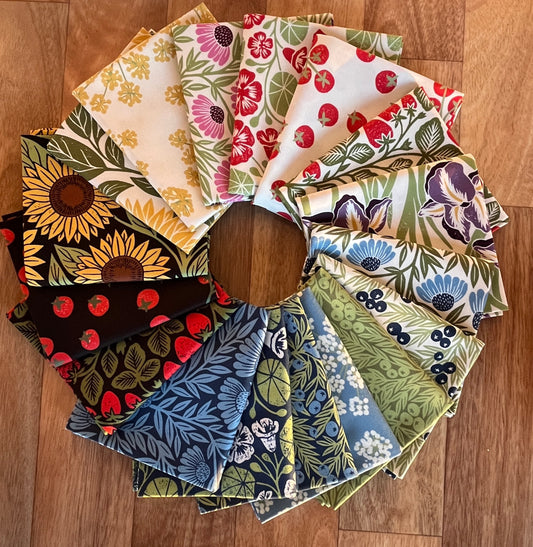 Garden Series Fat Quarter Bundle by Katharine Watson for Moda Fabrics