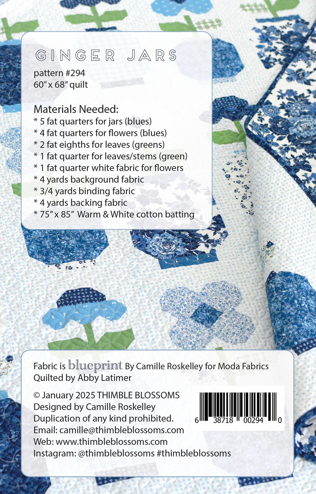 Ginger Jars Quilt Pattern Thimble Blossoms