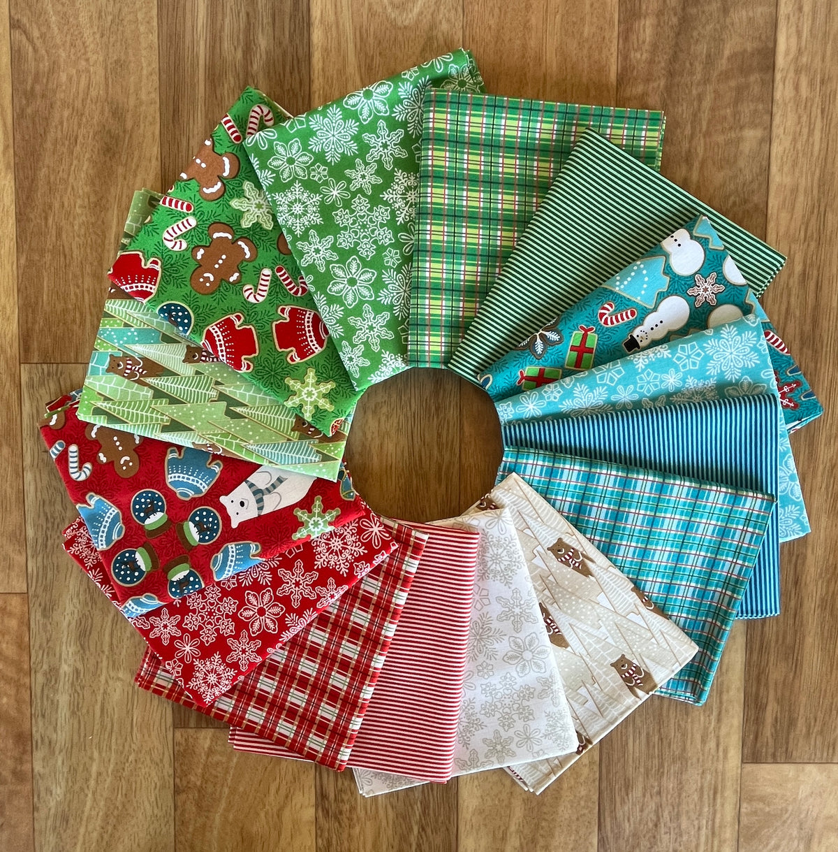 Gingerbread Lane Fat Eighth Bundle by Modern Quilt Studio for Benartex fabrics