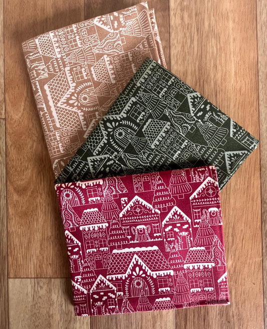 Gingerbread Lane Landscape Fat Quarter Bundle by Kileys Quilt Room for Moda Fabrics