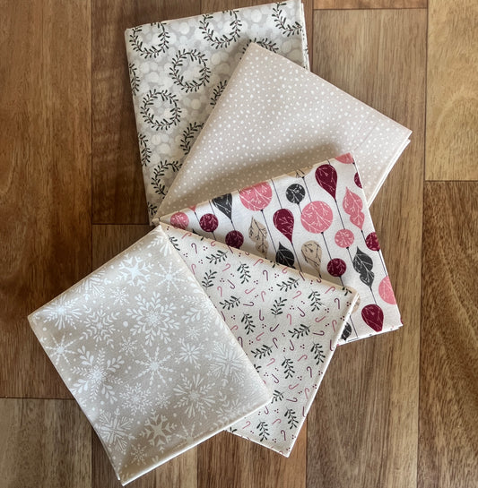 Gingerbread Lane Whites Fat Quarter Bundle by Kileys Quilt Room for Moda Fabrics