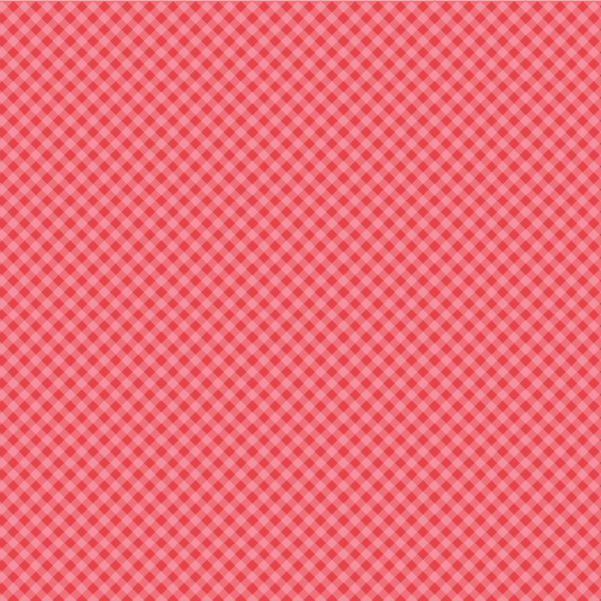 Homestead Gingham Forever Red PH23410 by Prairie Sisters for Poppie Cotton (sold in 25cm increments)