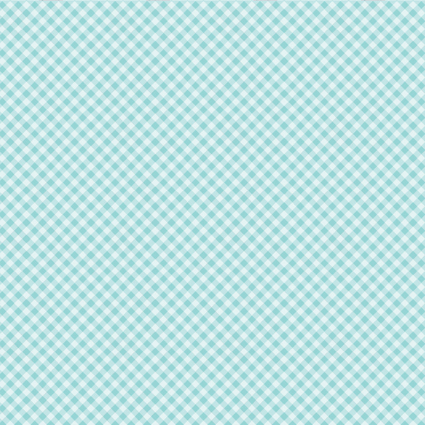 Homestead Gingham Forever Teal PH23409 by Prairie Sisters for Poppie Cotton (sold in 25cm increments)
