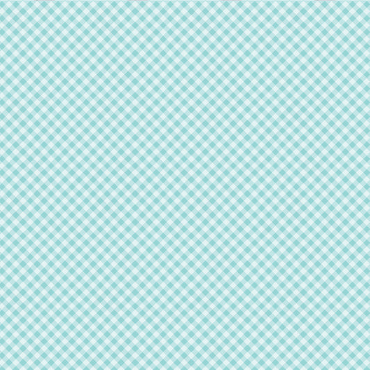 Homestead Gingham Forever Teal PH23409 by Prairie Sisters for Poppie Cotton (sold in 25cm increments)