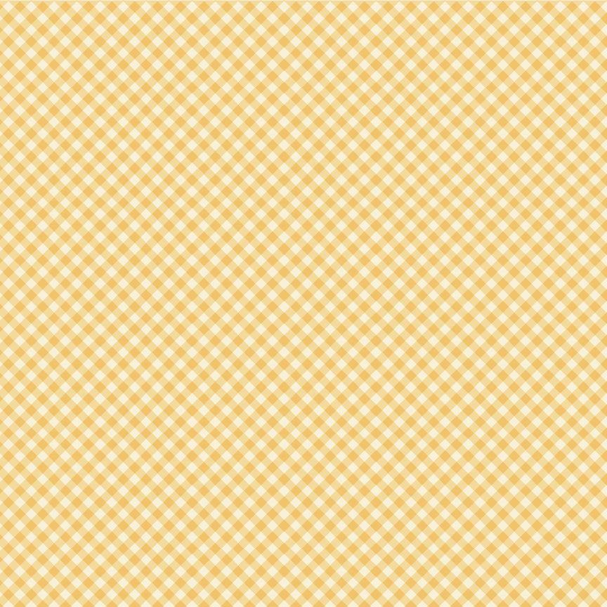 Homestead Gingham Forever Yellow PH23411 by Prairie Sisters for Poppie Cotton (sold in 25cm increments)