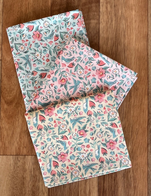 Granny's Sewing Room Bluebirds and Berries Fat Quarter Bundle by Sheri McCulley for Poppie Cotton