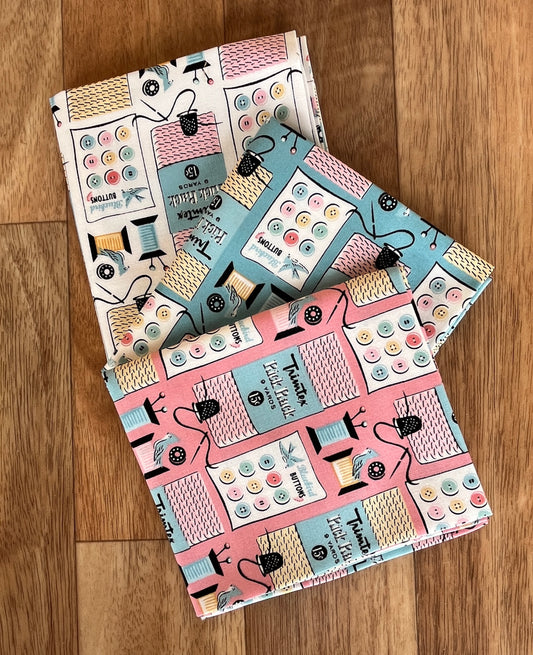 Granny's Sewing Room Notions Fat Quarter Bundle by Sheri McCulley for Poppie Cotton