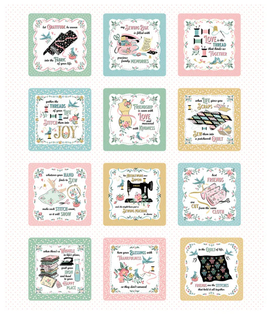 Granny's Sewing Room Project Panel GS25928 by Sheri McCulley for Poppie Cotton
