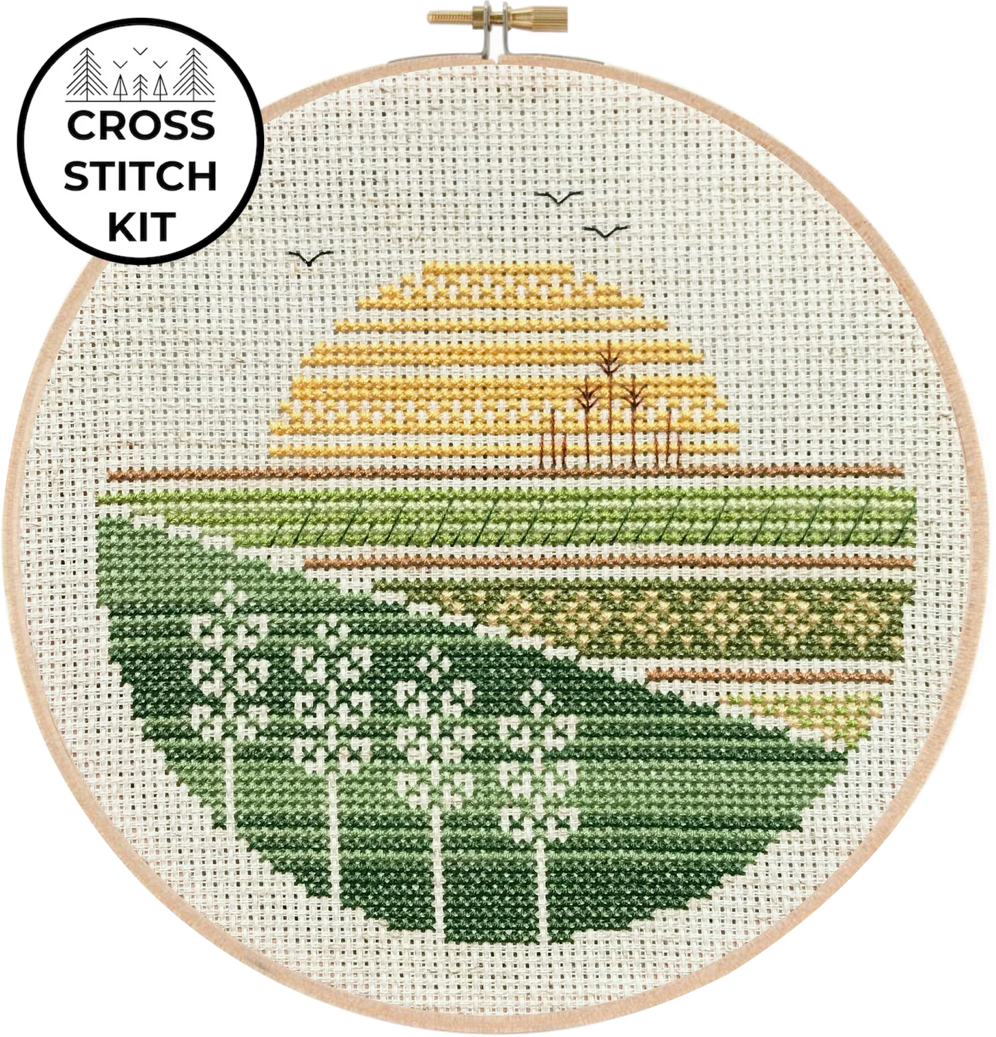 Great Plains Cross Stitch Kit by Pigeon Coop Designs