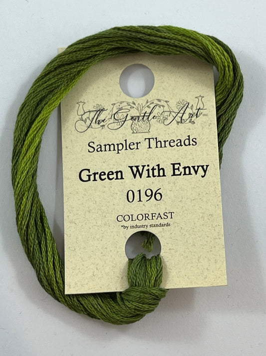 Green With Envy 0196 The Gentle Art Sampler Thread 6 Stranded Hand Dyed Embroidery Floss