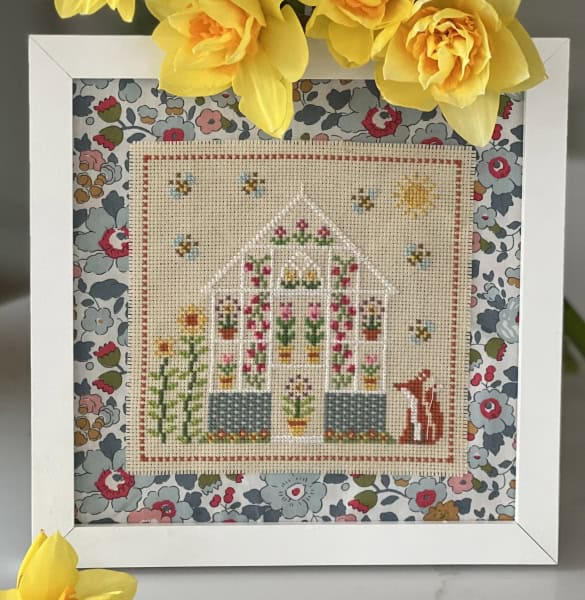 The Greenhouse Mini Cross Stitch Kit Historical Sampler Company