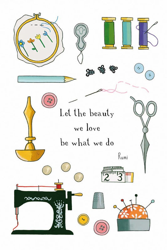 Sewing Story Gift Card by Red Tractor Designs