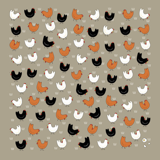 Chooks Cotton Hanky by Red Tractor Designs