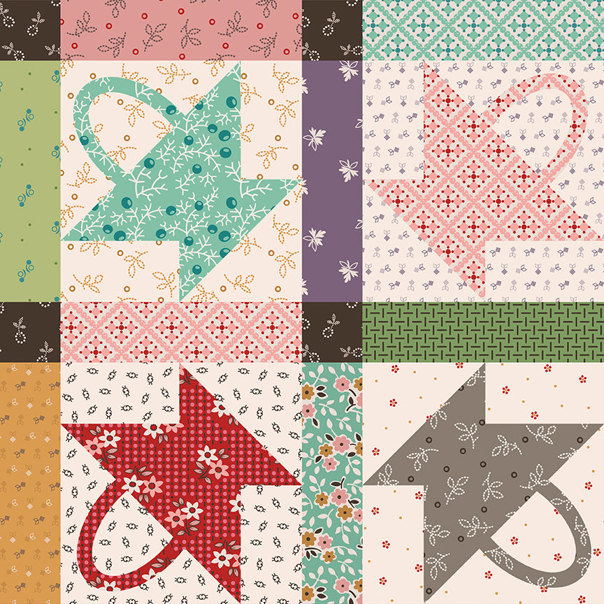 Gentler Times Home Decor Gather Multi CSTT-42332 by Lori Holt of Bee in my Bonnet for Riley Blake Designs (sold in 25cm increments)