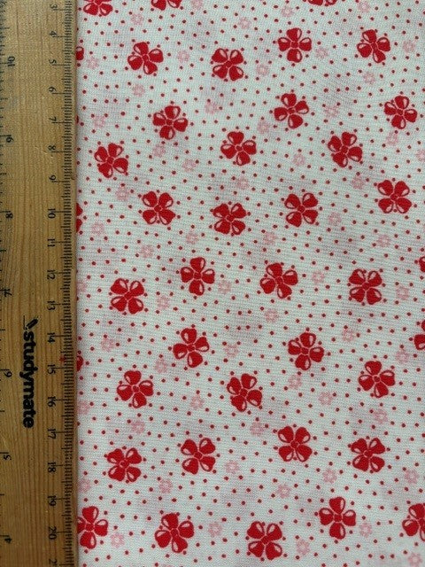 Happy Message 30's Collection Red Bows HM10723-D by Atsuko Matsuyama for Yuwa Fabrics (sold in 25cm increments)