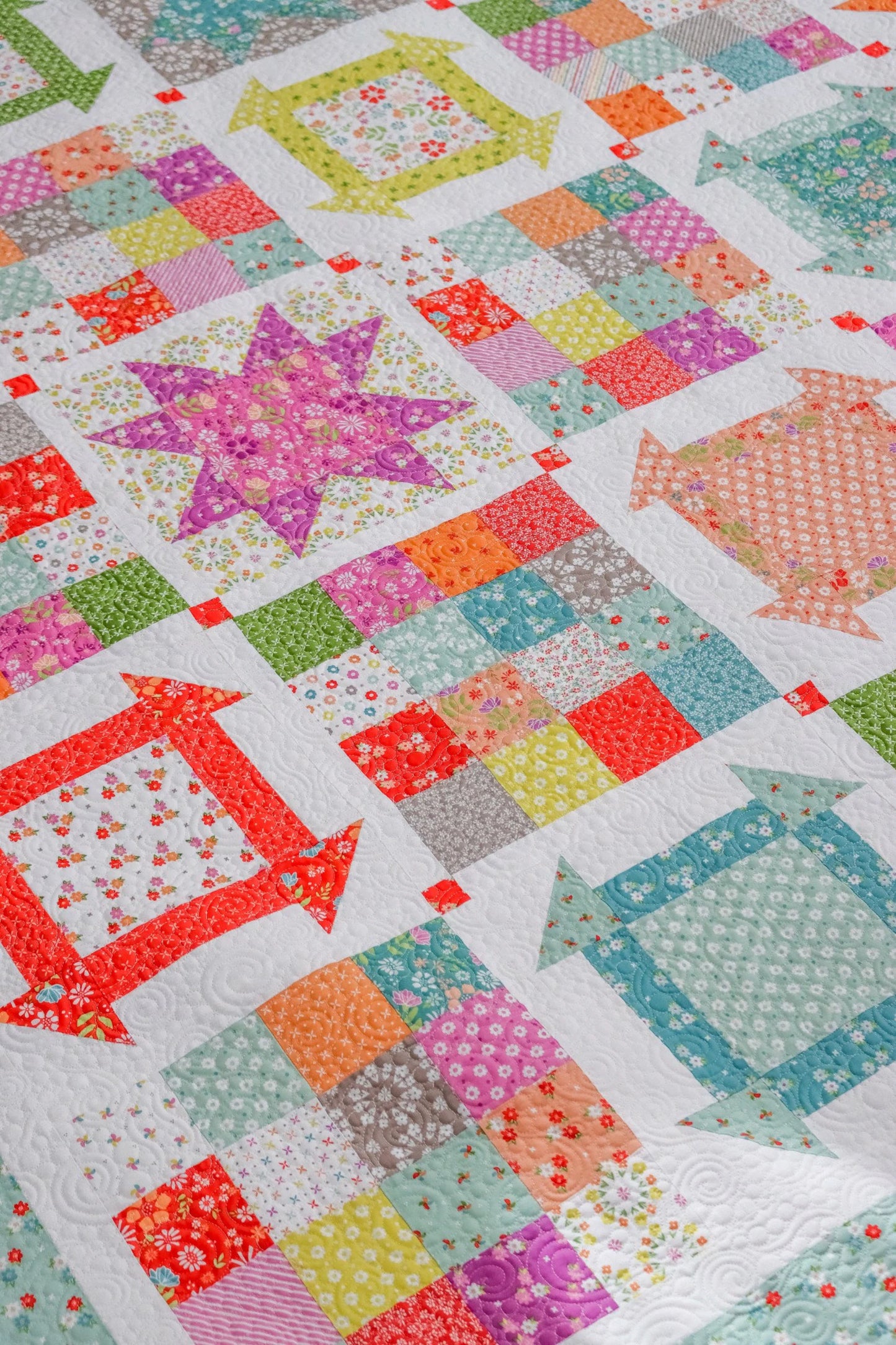 Happy Go Lucky Quilt Pattern by A Quilting Life