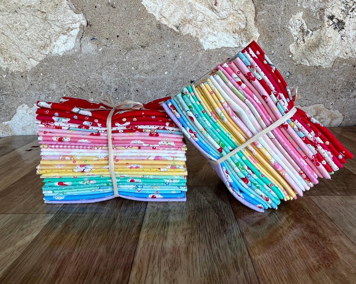 Happy Message 30's Collection Fat Eighth Bundle by Atsuko Matsuyama for Yuwa Fabrics