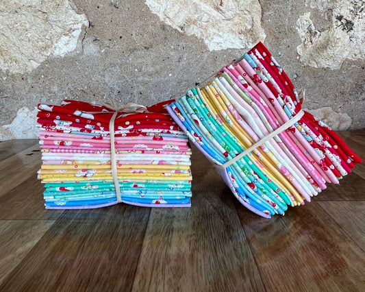 Happy Message 30's Collection Fat Eighth Bundle by Atsuko Matsuyama for Yuwa Fabrics