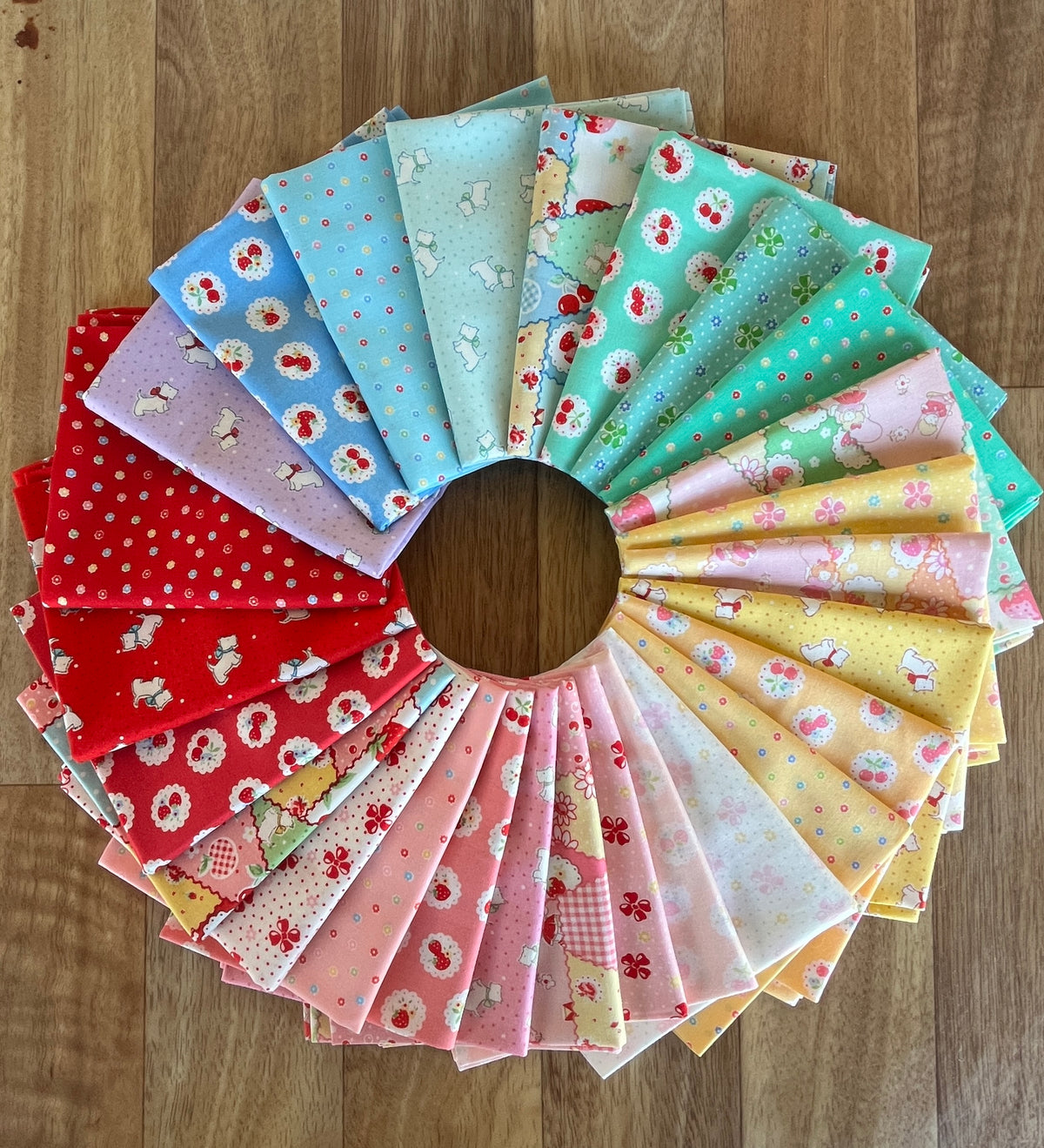 Happy Message 30's Collection Fat Eighth Bundle by Atsuko Matsuyama for Yuwa Fabrics