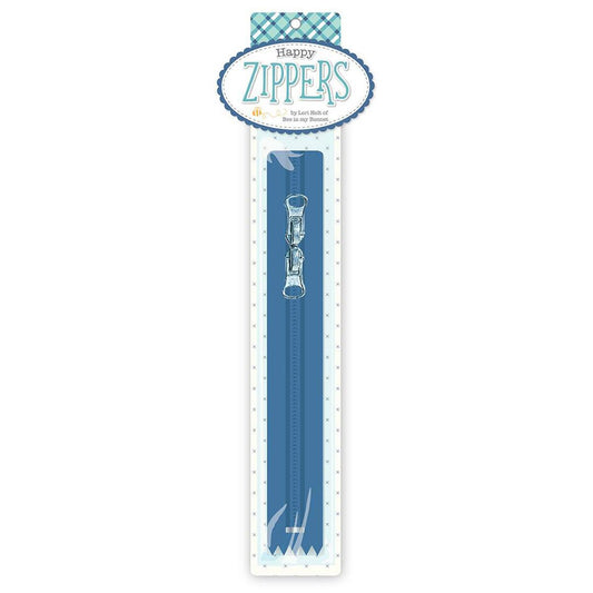 16" Happy Zipper Denim Lori Holt of Bee in my Bonnet