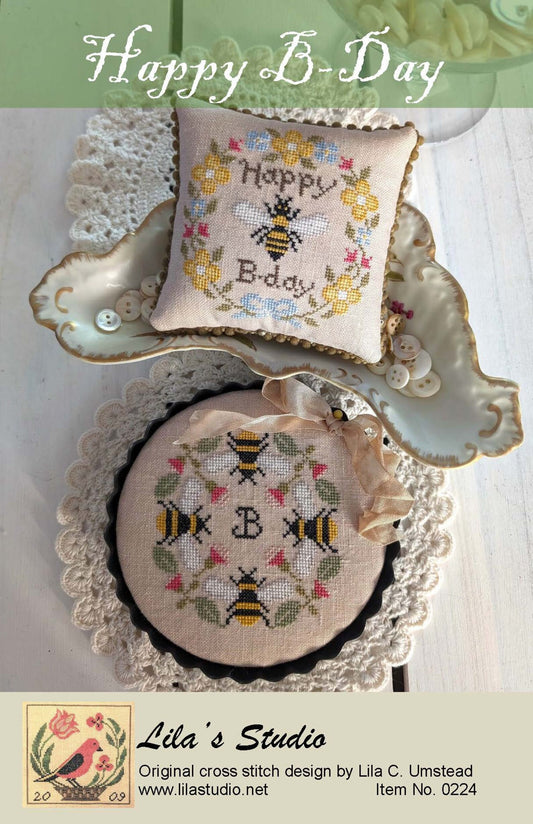 Happy B-Day Cross Stitch Pattern by Lila's Studio