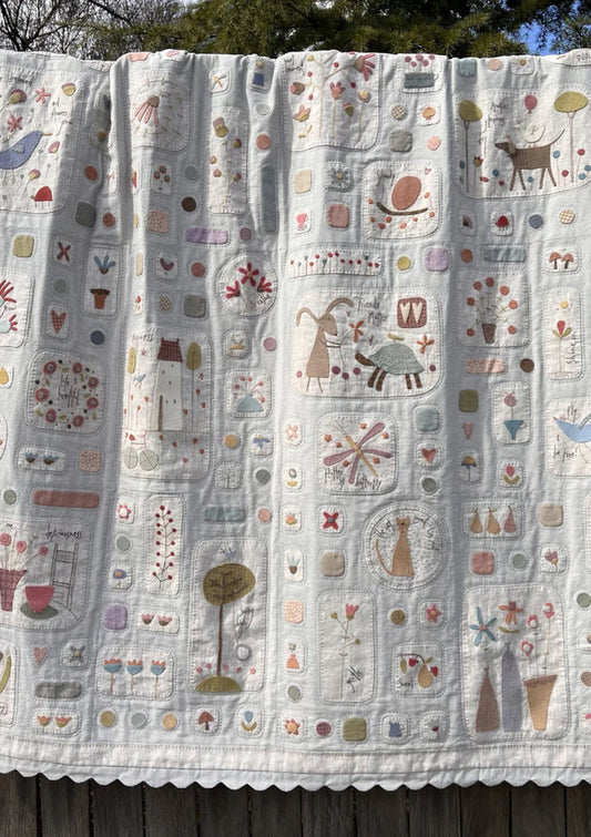 A Day In Happyland Quilt Pattern by Anni Downs of Hatched and Patched