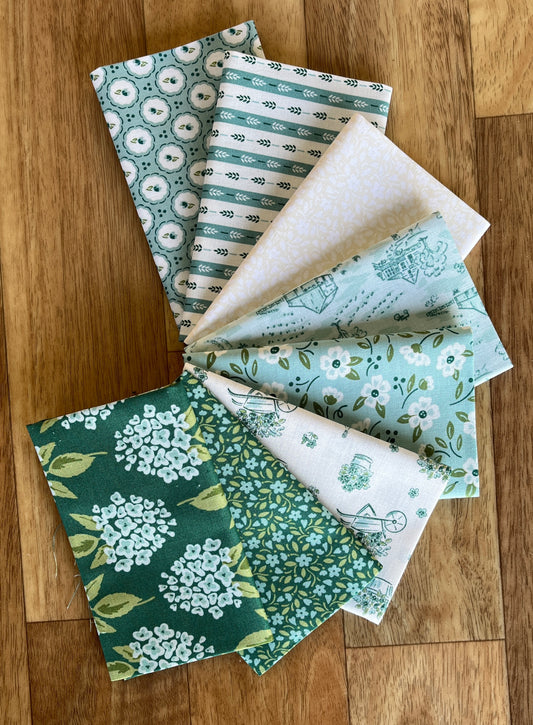 Heartland Blues Fat Eighth Bundle by Judy Jarvi for Andover Fabrics