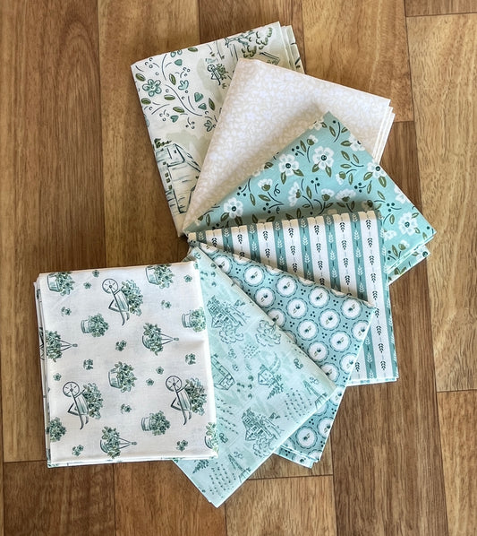 Heartland Blues Fat Quarter Bundle by Judy Jarvi for Andover Fabrics