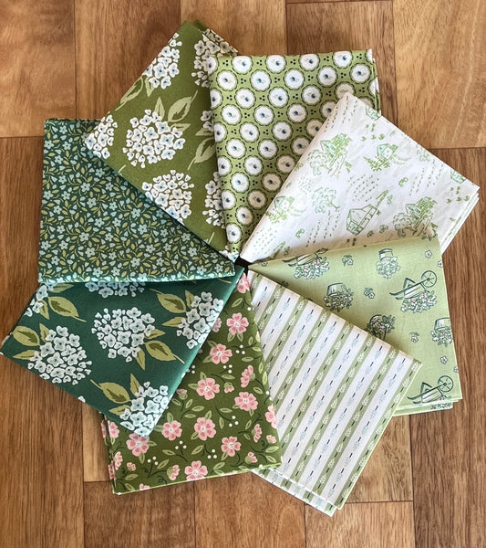 Heartland Greens Fat Quarter Bundle by Judy Jarvi for Andover Fabrics