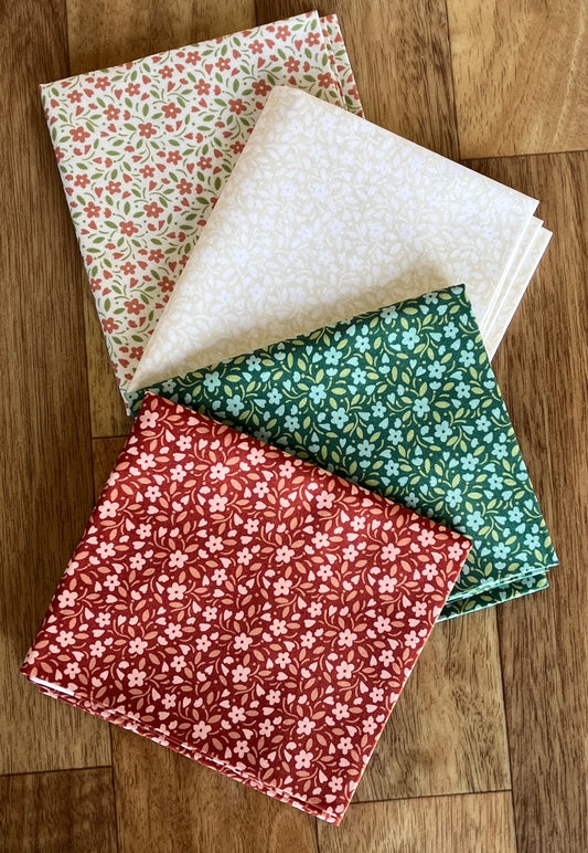 Heartland Hearts and Flowers Fat Quarter Bundle by Judy Jarvi for Andover Fabrics