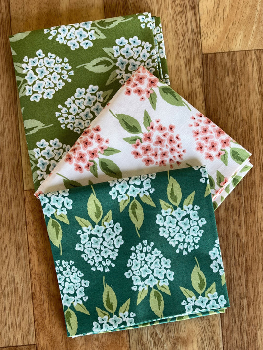 Heartland Hydrangea Fat Quarter Bundle by Judy Jarvi for Andover Fabrics