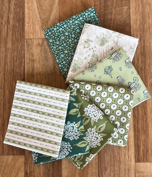 Heartland Greens Fat Quarter Bundle by Judy Jarvi for Andover Fabrics