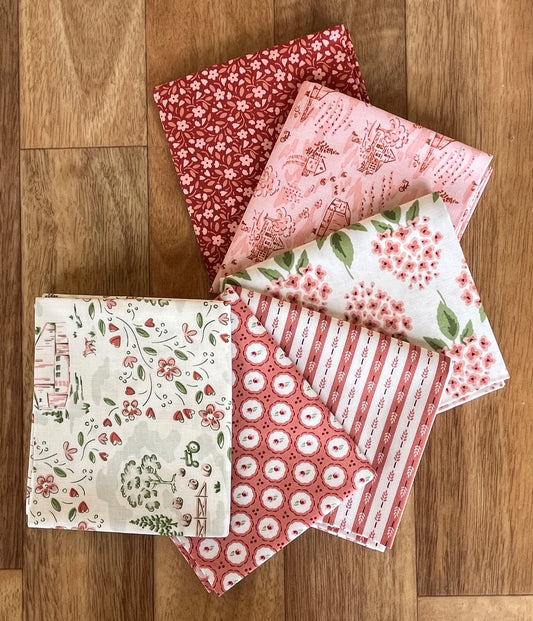 Heartland Pinks Fat Quarter Bundle by Judy Jarvi for Andover Fabrics