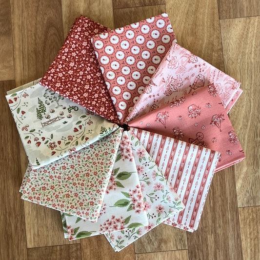 Heartland Pinks Fat Quarter Bundle by Judy Jarvi for Andover Fabrics