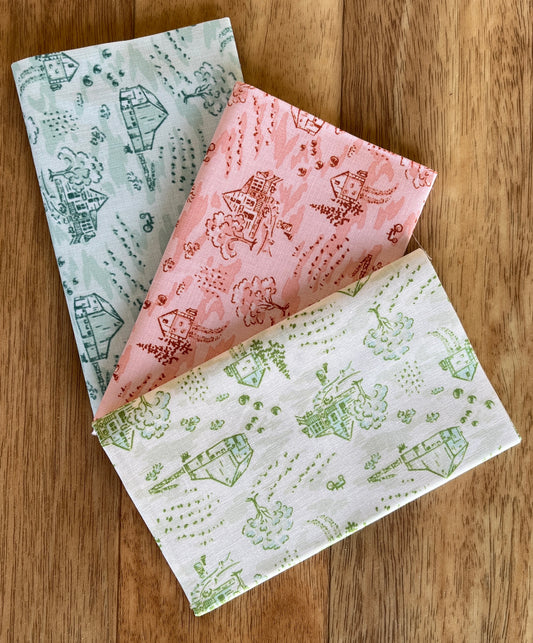 Heartland Toile Fat Eighth Bundle by Judy Jarvi for Andover Fabrics