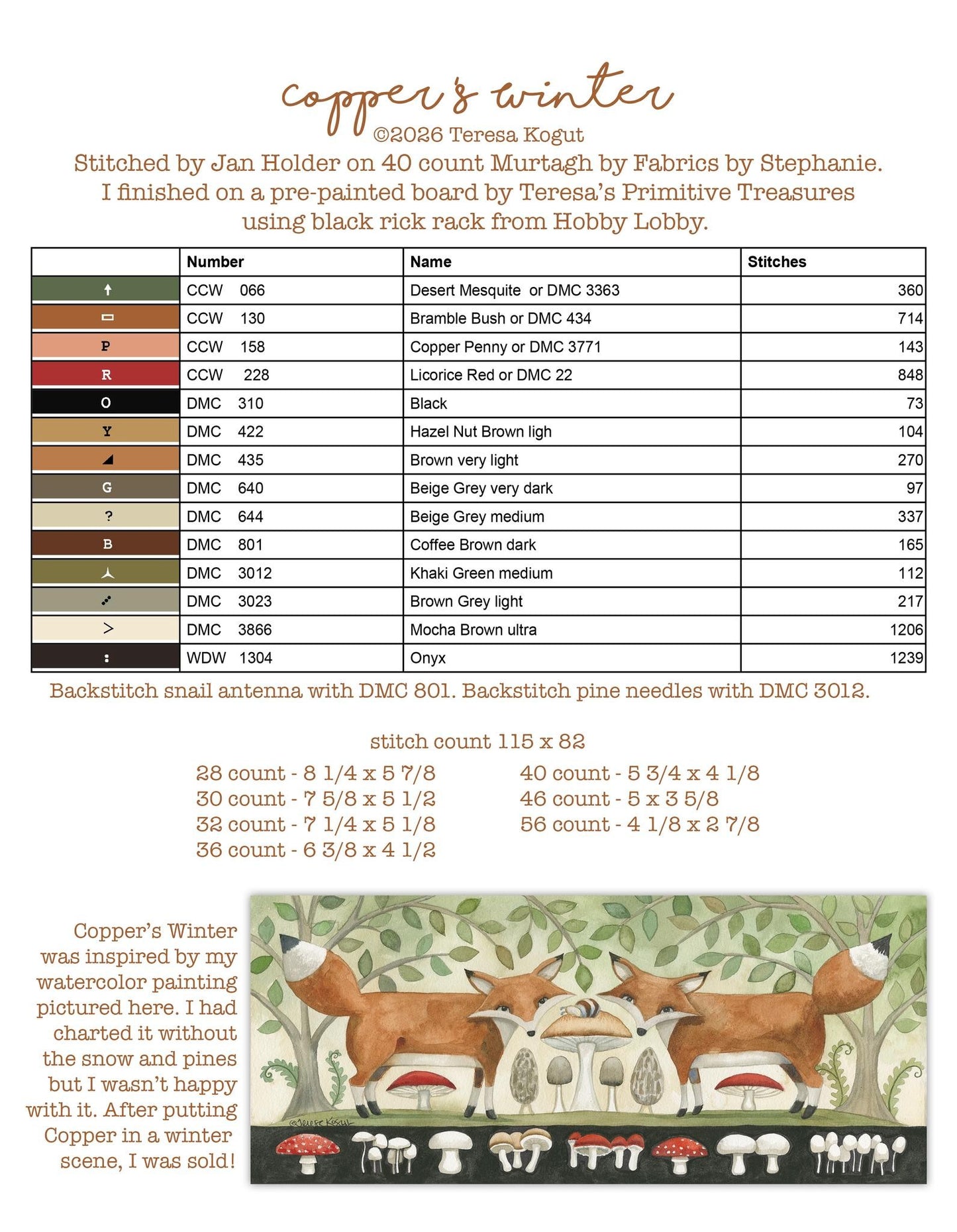 Hello Winter Cross stitch booklet by Teresa Kogut