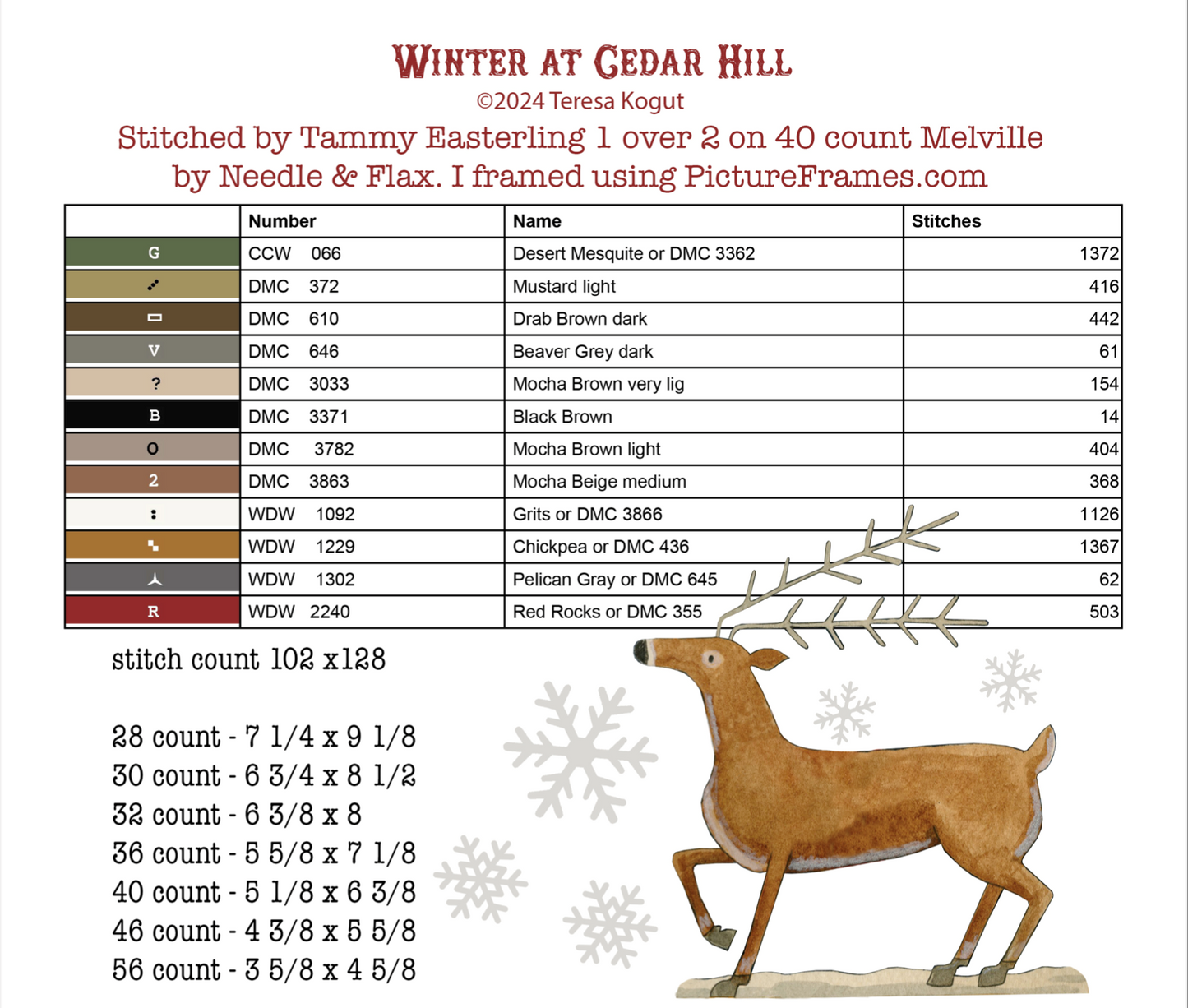 Hello Winter Cross stitch booklet by Teresa Kogut