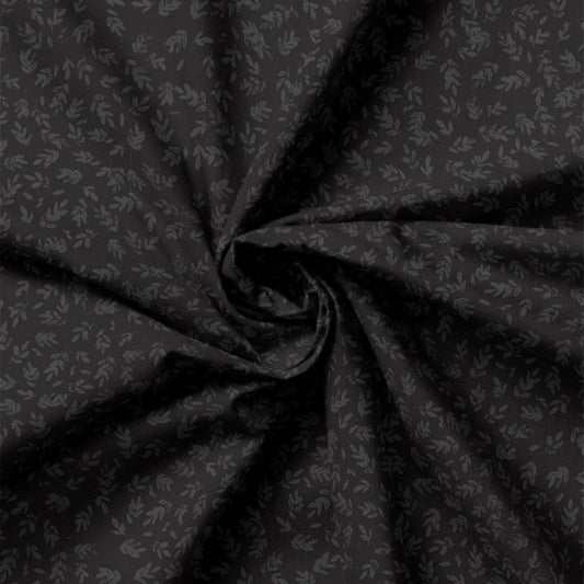 Hen House Leaves Black by Camelot Fabrics (sold in 25cm increments)