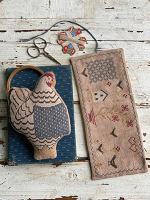 Animal Crackers Henny Penny & Sewing Roll Cross Stitch Pattern by Stacy Nash