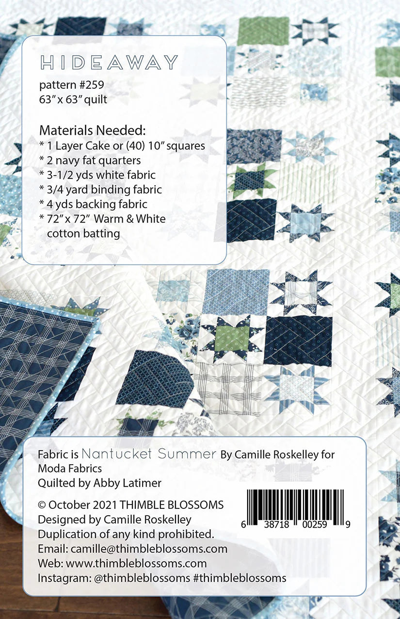 Hideaway Quilt Pattern Thimble Blossoms