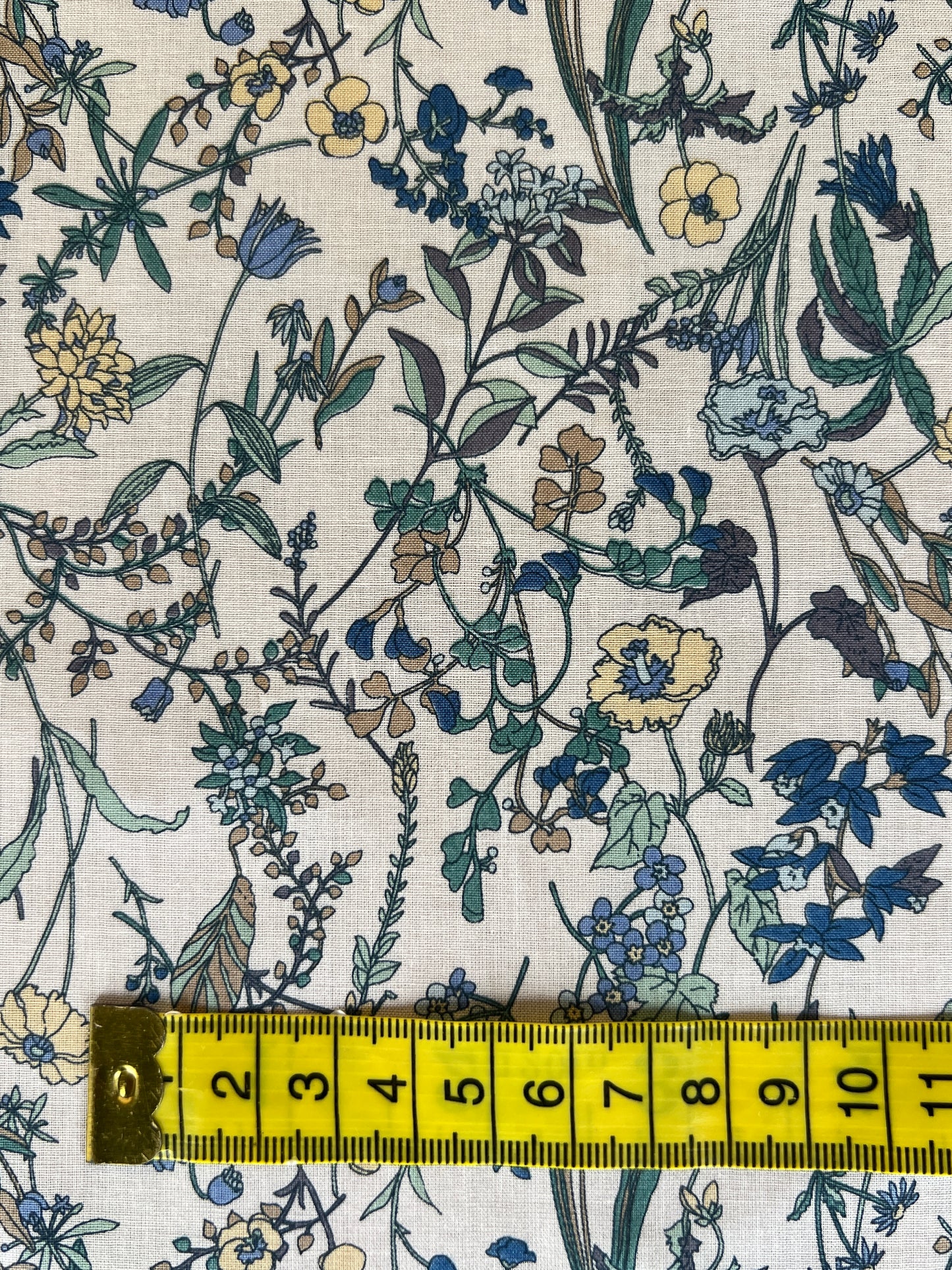 Meadow Flowers Blue Lawn Fabric by Hokkoh (sold in 25cm increments)