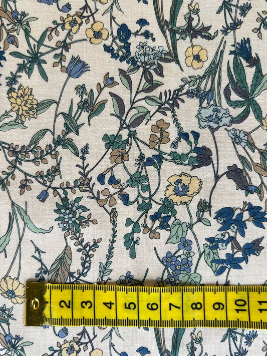 Meadow Flowers Blue Lawn Fabric by Hokkoh (sold in 25cm increments)