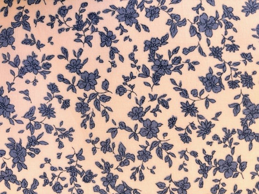 Scattered Flowers Blue Lawn Fabric by Hokkoh (sold in 25cm increments)