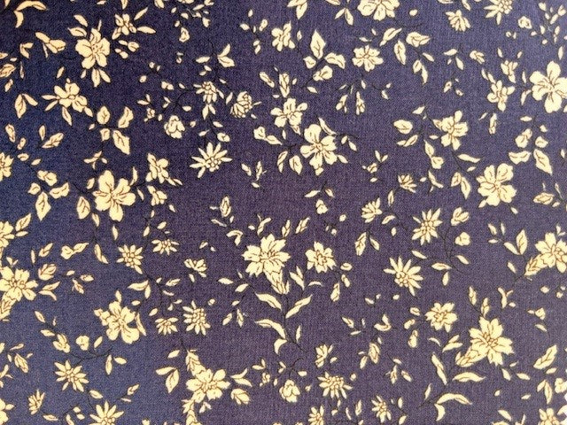 Scattered Flowers Navy Lawn Fabric by Hokkoh (sold in 25cm increments)